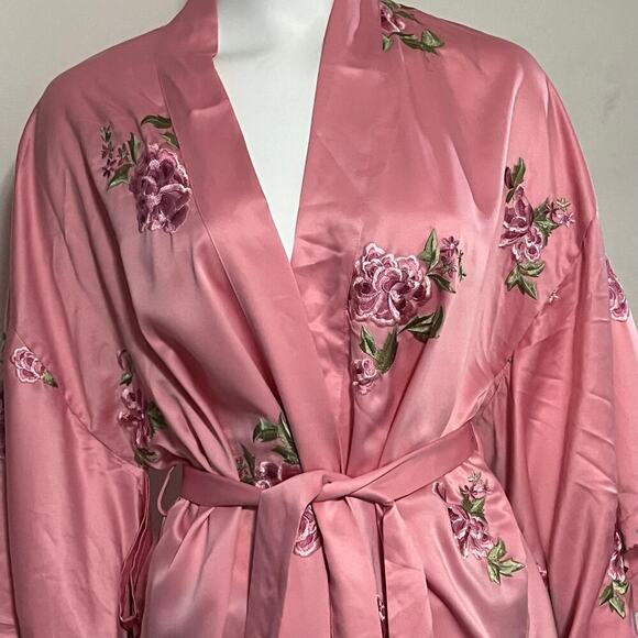 Victoria's Secret Pink Floral Womens Kimono Robe One Size - Picture 6 of 11